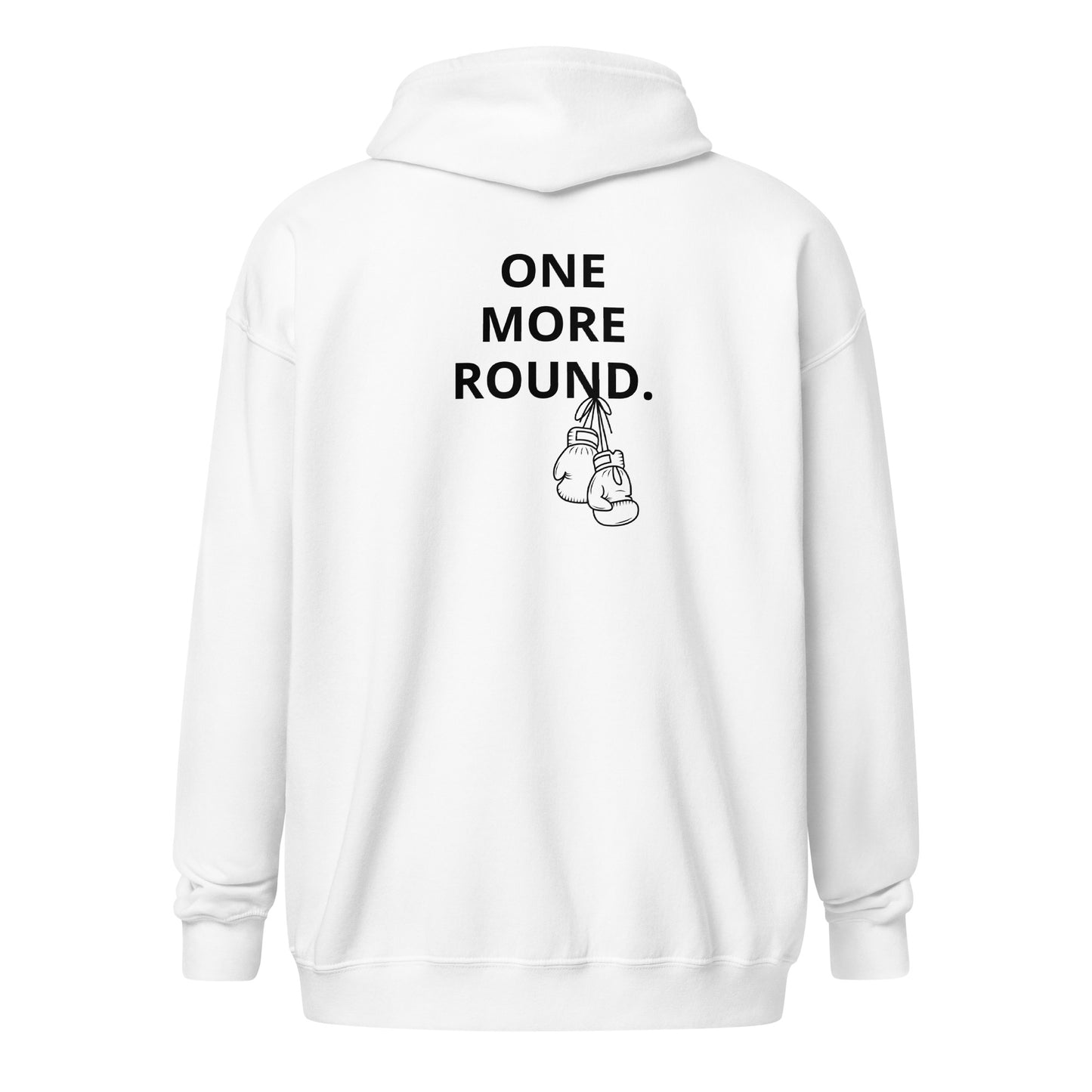 Embroidered One More Round Cotton/Poly Zip Hoodie